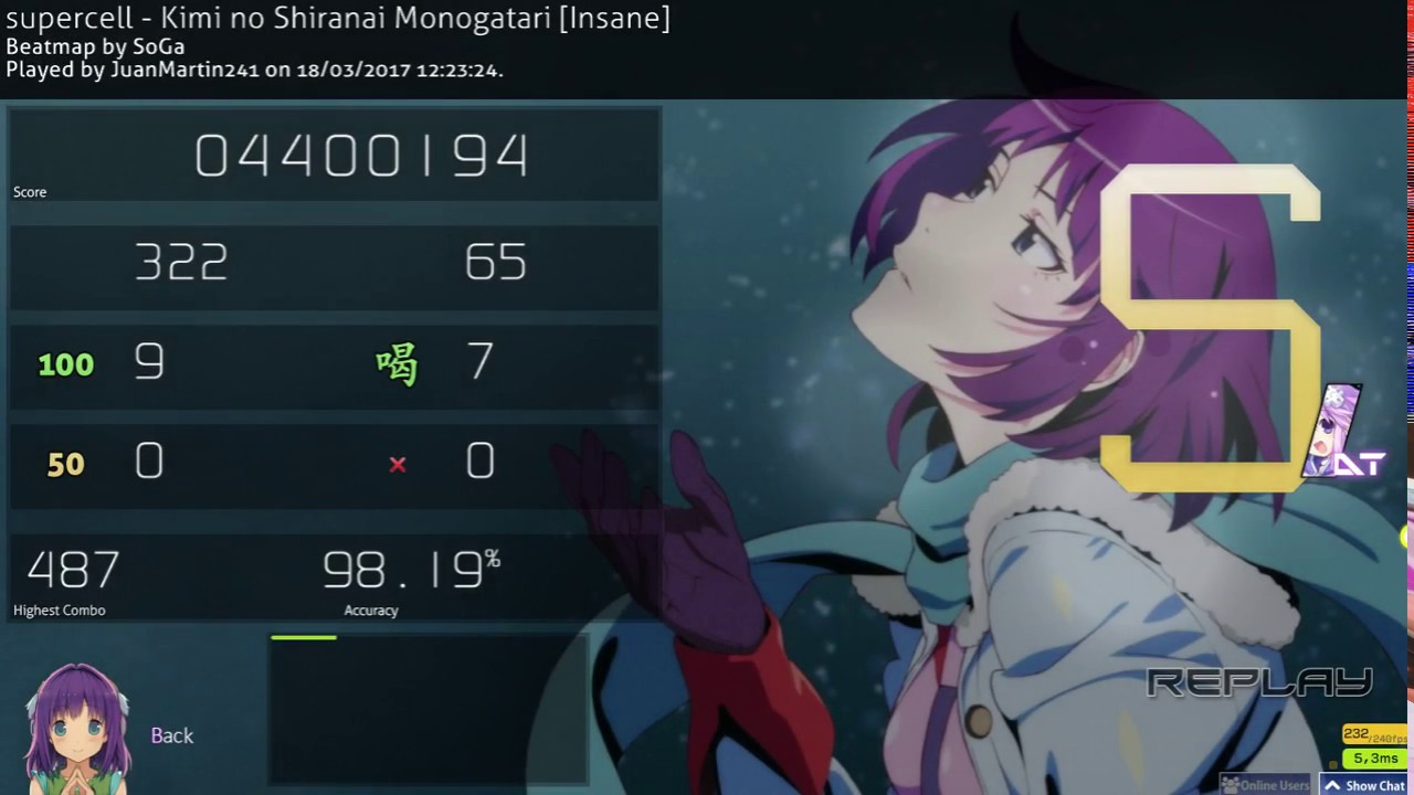 osu! Kimi no Shiranai casual fc YouTube