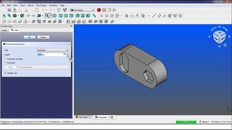 FreeCAD Tutorial 9 Part Design Workbench (#Pocket)