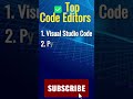Top Code Editors #code #coding #codeeditor