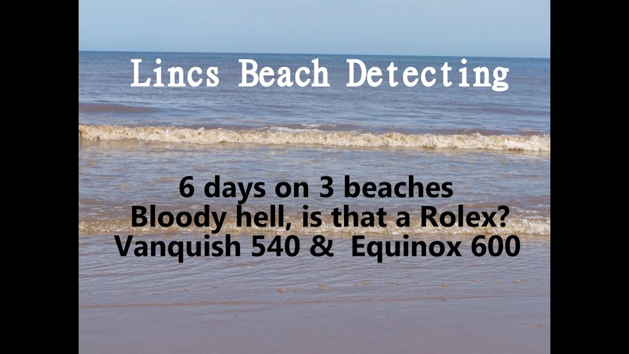 Beach metal detecting on  the East Lincolnshire coast in crazy hot heat
