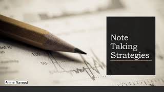 Note Taking Methods