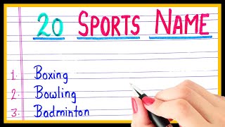 20 sports name | Sports name in english