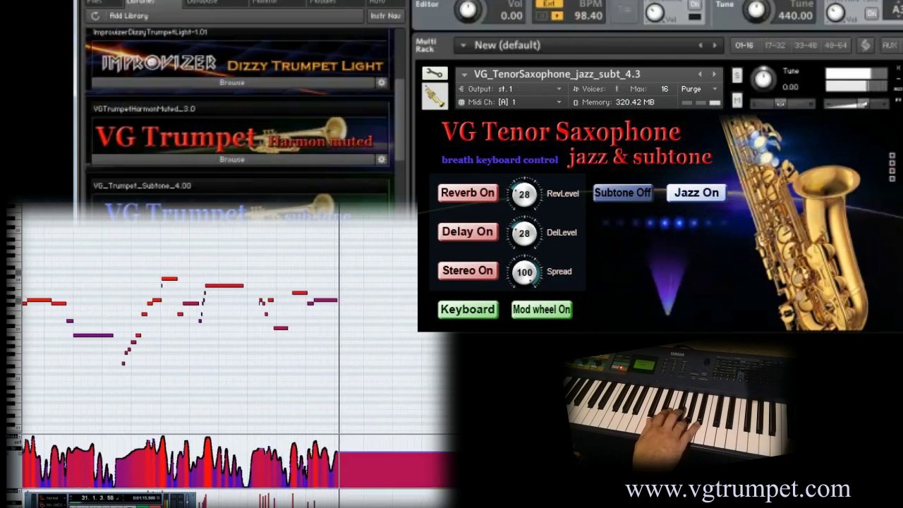 Jazz Tenor Sax Kontakt sample library. Orchestral, brass and woodwind