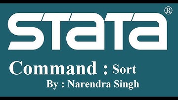 #StataTutorial : Sort command #StataForBeginners