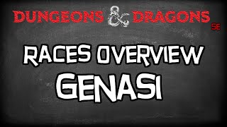 Dungeons & Dragons 5e Races Tutorial "The Genasi And Subraces"