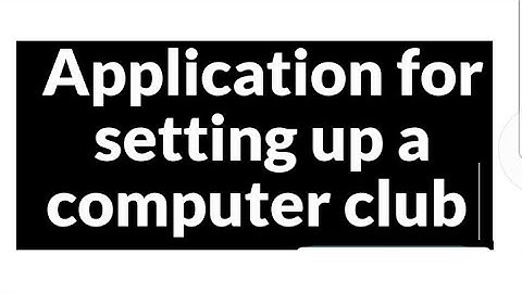 Application for setting up a computer club for 11-12