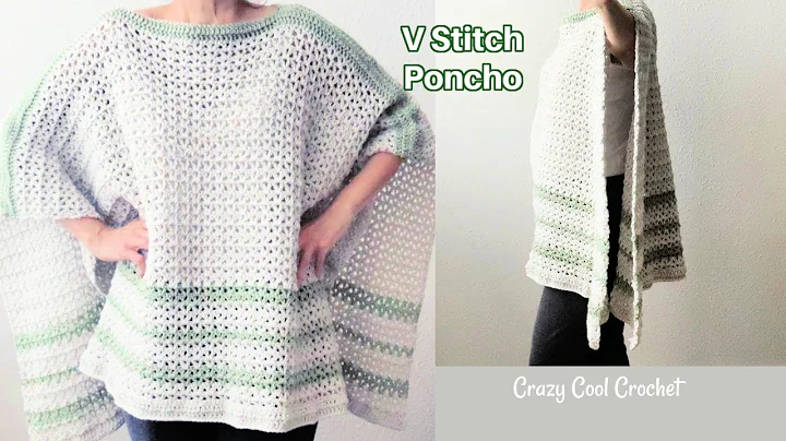 Learn to Make an Easy Crochet Rectangle V St Poncho