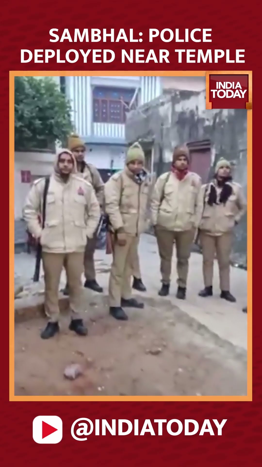 Police Deployed For Security Purpose Near Temple At Sambhal #shorts #sambhal #sambhaltemple