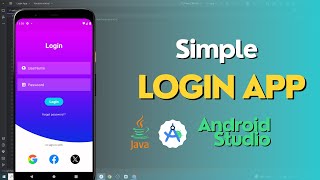Simple Login App in Android Studio | Login Ui Design Android Studio  | 2024 screenshot 2