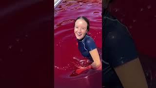 Jumping Into Jelly Swimming Pool