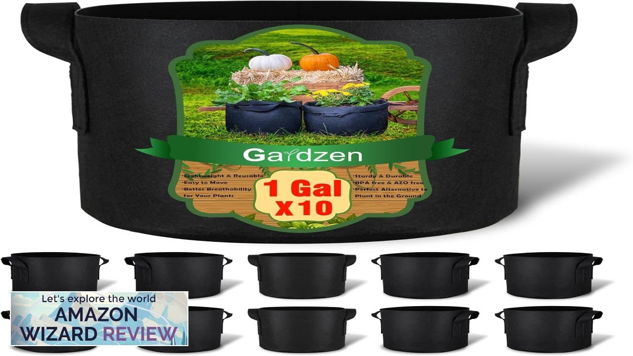 Gardzen 10-Pack 1 Gallon Grow Bags Aeration Fabric Pots with Handles Heavy Review