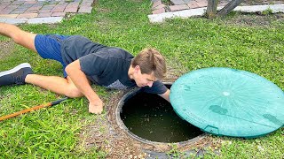 WHAT WAS LIVING IN MY SEPTIC TANK ?! WE PULLED IT OUT !