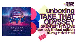 TAKE THAT - ODYSSEY (GREATEST HITS LIVE) - Box Set Limited Edition Bluray + DVD + CD - Unboxing 4K