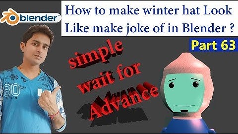 How to make winter hat Look Like make joke of in Blender 3d Animation part 63 In Hindi