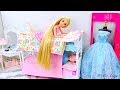 💙BARBIE DOLL MORNING ROUTINE💙BUNK BED PRINCESS BEDROOM RAPUNZEL ELSA FROZEN💙BATHROOM KITCHE