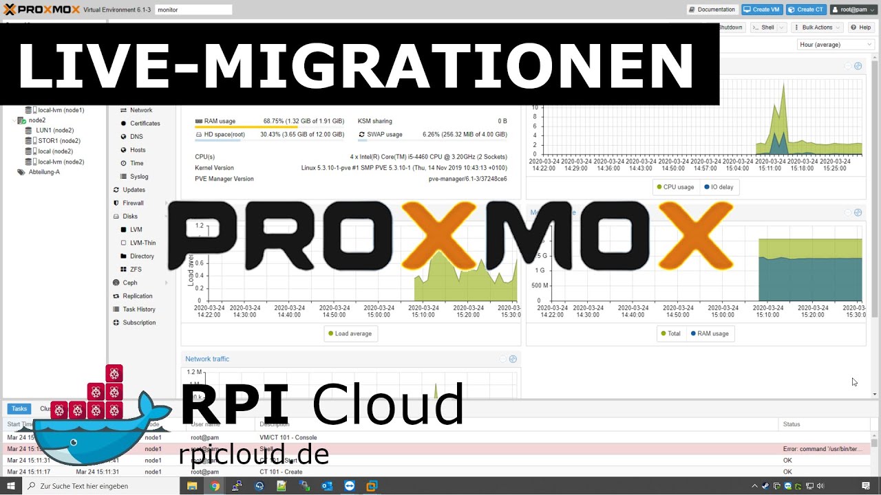 Proxmox VE 6.1 Live Migrationen (2020) - 😲 Besser als VMware? #deutsch ...