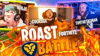 NINJA, TIM, AND COURAGE ROAST BATTLE! THINGS GET WAY TOO TOXIC! (Fortnite: Battle Royale)
