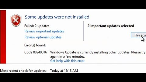 How to fix Windows Update Error Code 80240016 Currently installing other updates