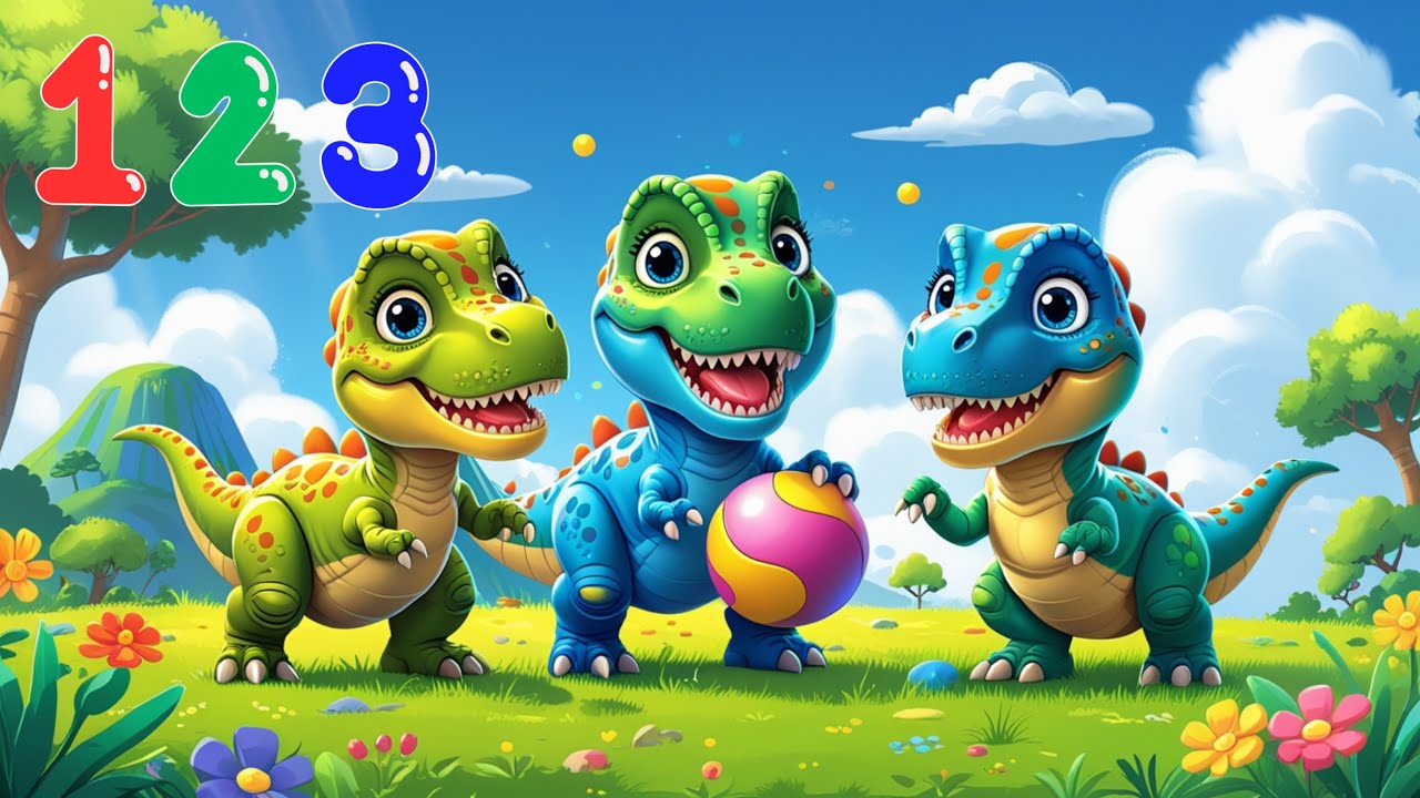 10 Little Dinosaurs! 🦖 | Counting to 10 Song for Toddlers & Kids | Nursery Rhyme