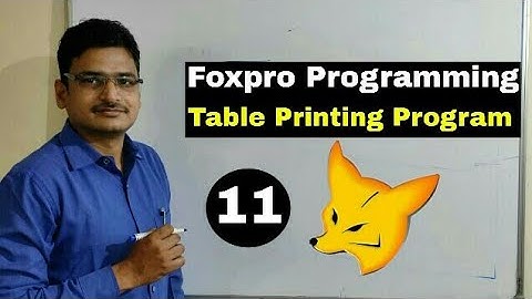 Foxpro Programming Part 8 - Table of Given Number Program (By Ashish Sir)