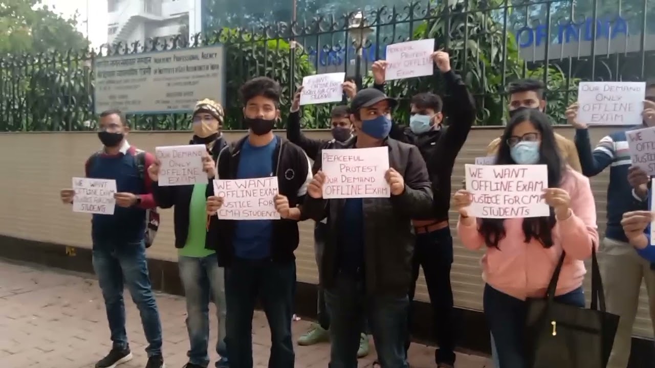 cma protest against the online exam | hunger protest| with 