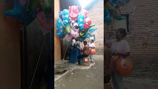 proses penambahan angin (karbit) pada balon karakter part 2