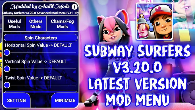 Subway Surfers v3.2.0 Advanced Mod Menu Apk V21 [No Coins Pick, God Mod, No  Clip, Speed Hack etc.] 