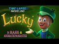 Spline modeling lucky in hash animationmaster timelapse