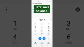 How to save jazz balance||Jazz balance save krny ka code|| #jazzcode #shorts