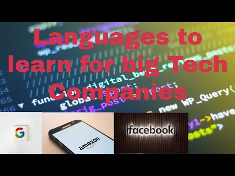 What programming language do you need to learn for big tech companies?(FAANG and more)