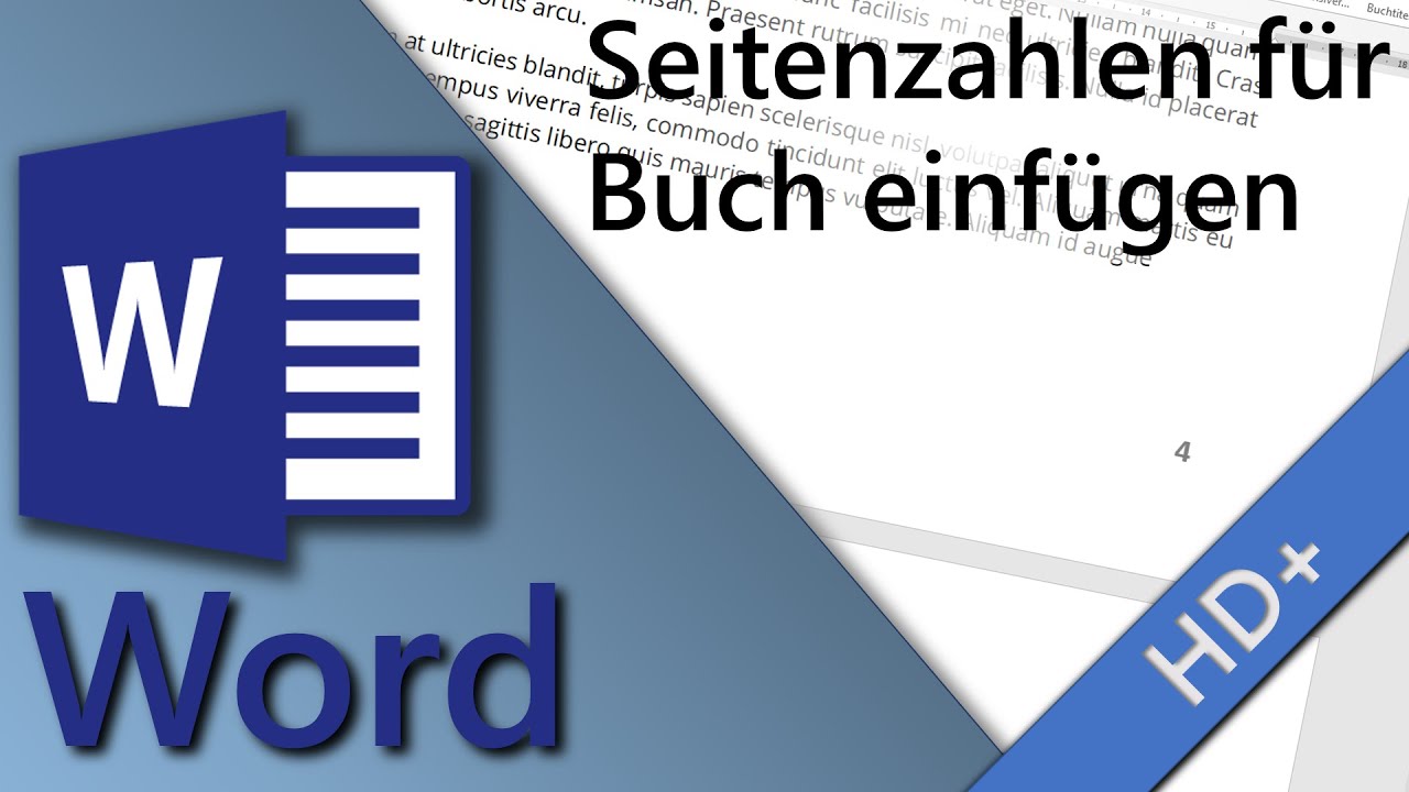 Word Seitenzahlen Fur Buch Einfugen Youtube