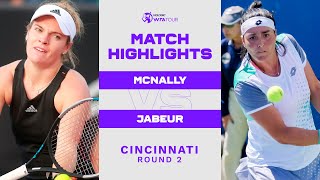 Catherine Mcnally Vs. Ons Jabeur 2022 Cincinnati Round 2 Wta Match Highlights