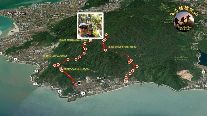 Hiking on Penang Island North Four Peaks-Cempedak-...