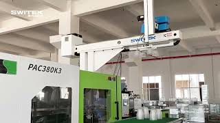 SWITEK High Speed 3 Axis Servo Injection Robot 4 Cavities Snack Box Picking