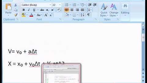 projectile motion tutorial in allegro.wmv