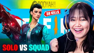 FIRST SOLO VS SQUAD AFTER ID BANNED 😢 FREE FIRE SOLO VS SQUAD 38 KILLS BOT MOMENT 😂 SOONEETA