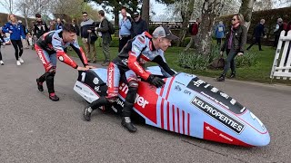 Goodwood 81MM. The Sidecar Shoot Out in the paddock and to the Assembly Area. by BrooklandsMemberstv 6,680 views 1 month ago 7 minutes, 6 seconds