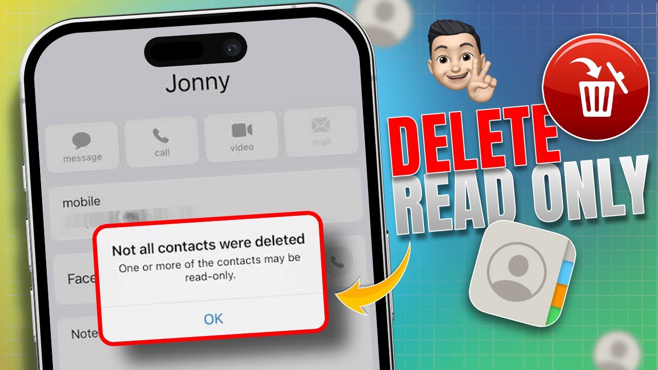 How to Delete Read-Only Contacts in iPhone | Remove Unwanted Contacts