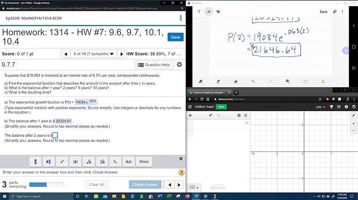 College Algebra - MyLab Math - HW#7: Question #8