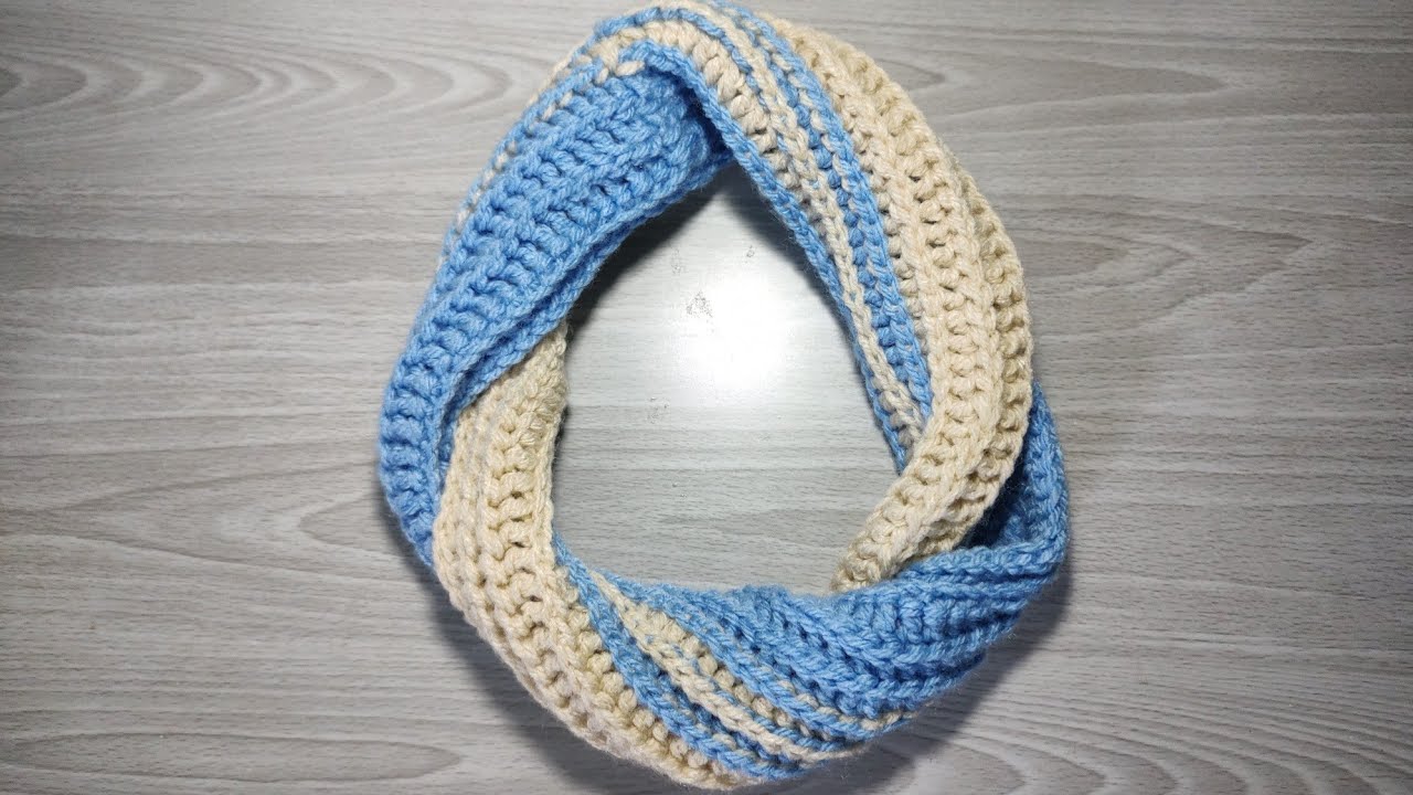 Gola de crochê para frio feita em lã - muito fácil