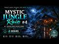 Mystic Jungle Rain #4 | Moonlight River Cabin Heavy Rain Sounds for Deep Sleep (4 Hours)