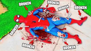 Breaking EVERY BONE As SPIDERMAN In GTA!