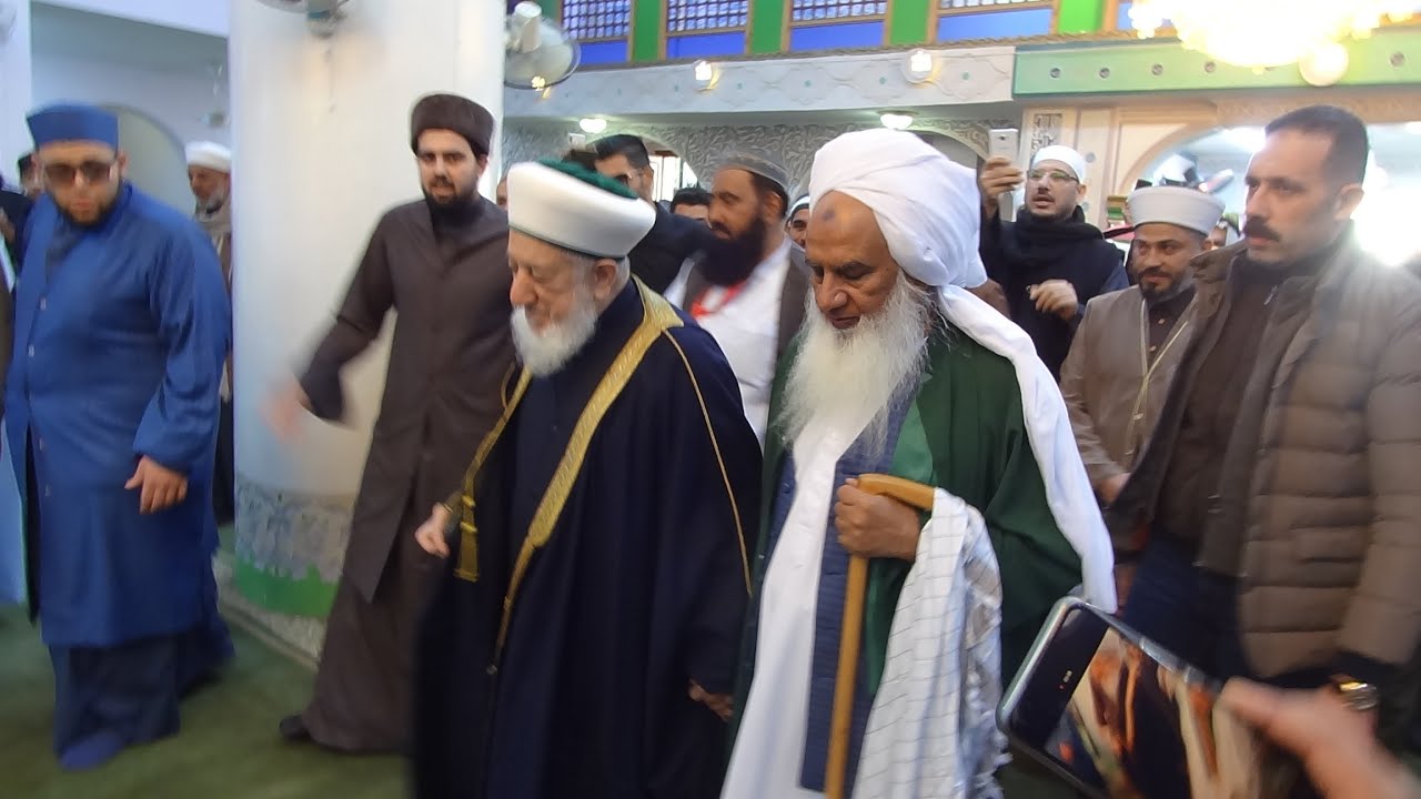 زيارة حضرة الشيخ محمد پير شاه  مع وفد من الطلاب من باكستان لحضرة الشيخ عباس الحسني في سامراء