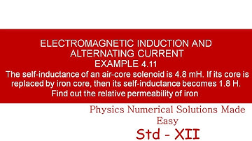 STANDARD XII -ELECTROMAGNETIC INDUCTION AND  ALTERNATING CURRENT -EXAMPLE 4.11