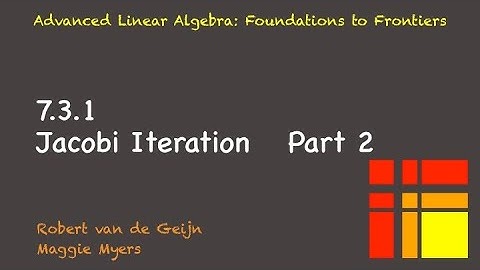 7.3.1 Jacobi iteration, Part 2