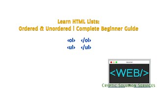 HTML Lecture - Code and List tags