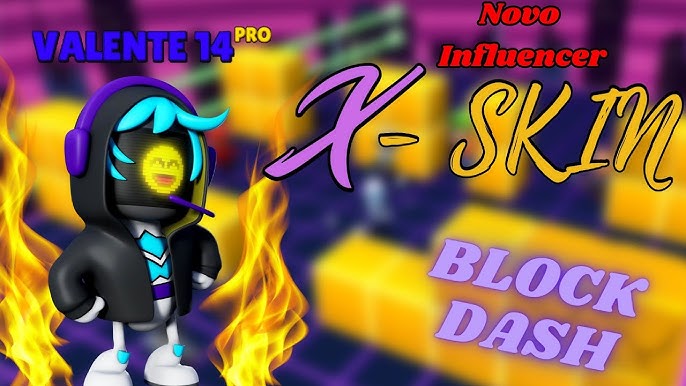 Khortex Jogando com a Nova Skin Lendária do Block Dash 😱 (segue no in