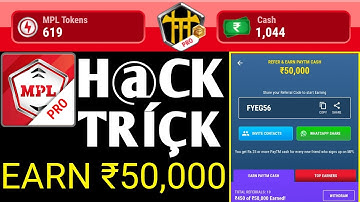 MPL NEW GAME H@CK TRICK || LIVE MPL EARN MONEY UNLIMITED SCORED TRICK