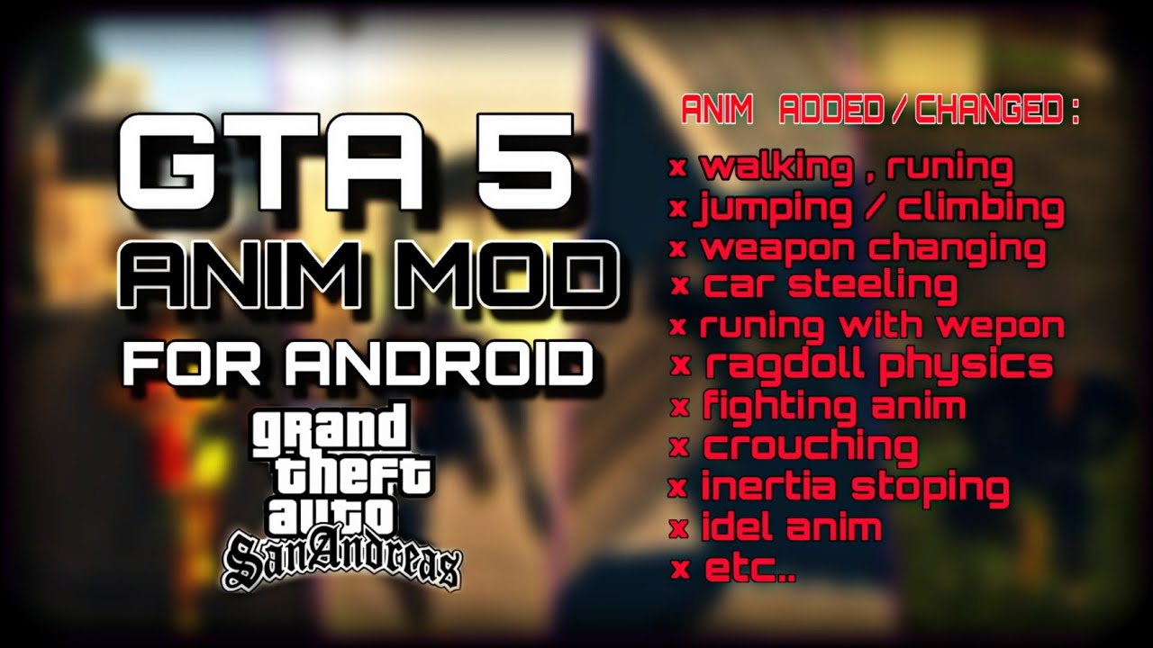 New gta v animation mod for gta sa | android | gta san andreas | krozag ...