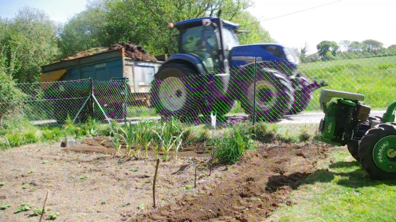 motoculteur ferrari 71 de1980 au travail